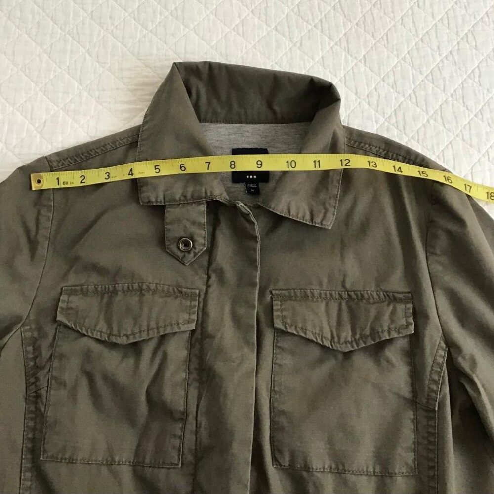 Gap Utility Jacket Womens M Green Lightweight Drawstring Waist Grunge Chore Barn - Picture 6 of 9